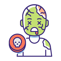This Zombie icon is suitable for Halloween, etc.