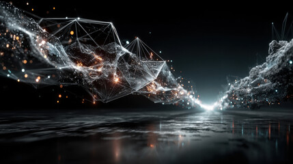 Big data connection technology concept