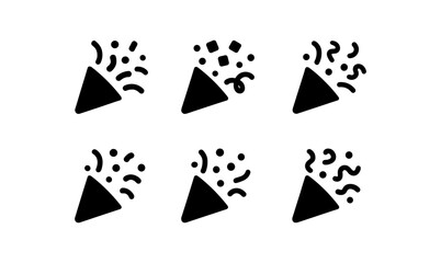 Minimalist party poppers with geometric and abstract patterns