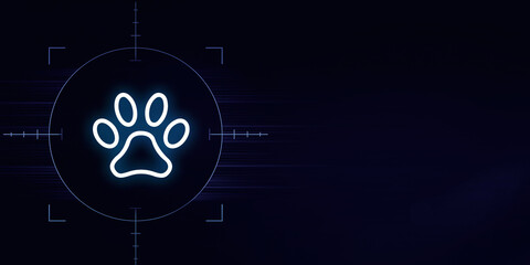 Express Your Love for Wildlife with a Colorful Footprint Neon Sign