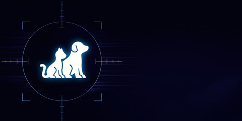Obraz premium Targeted Companions Pets at the Heart of the Interface