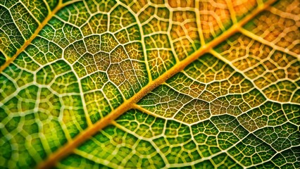 A detailed macro shot showcasing the vibrant veins of a green leaf