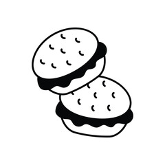 Macarons icon clean and modern vector illustration