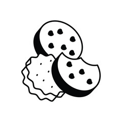 Biscuits icon clean and modern vector illustration