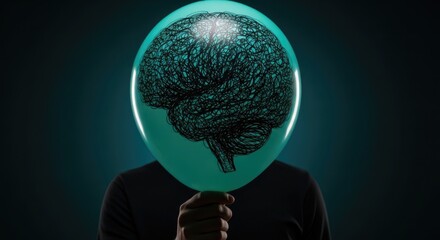 Creative mind concept depicting complexity of thought process and imagination for mental wellness presentations and reports