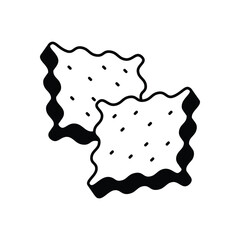 Crackers icon clean and modern vector illustration