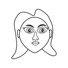 vector illustration of a cartoon face