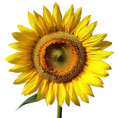 Fototapeta premium AI Image A vibrant close up of a sunflower against a dark background showcasing delicate petal