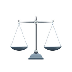 Scale balance isolated justice law design fairness illustration legal and business visuals