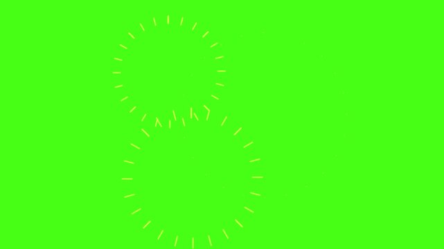 shine and light animation on green screen 