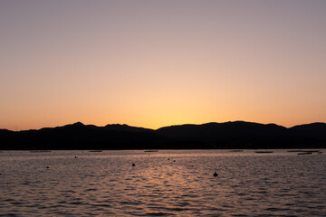 Twilight Reflections on the Sea.