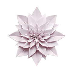 Obraz premium Delicate paper flower origami with transparent background