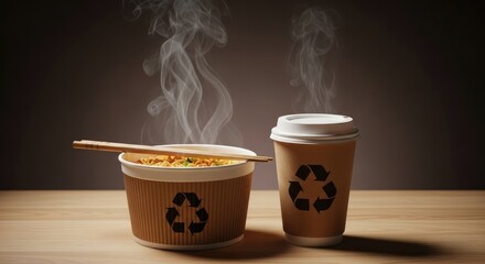 Eco-Friendly Takeout: Hot Food and Drink in Sustainable Packaging for a Greener Planet and Healthier Future 110 chars