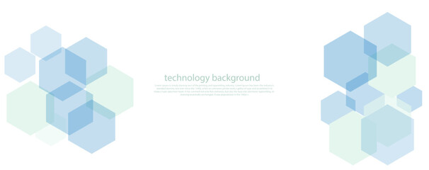 Geometric abstract background with green hexagons. Structure molecule and communication. Science, technology and medical concept. Vector illustration