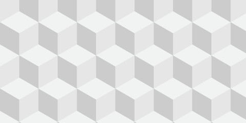 White 3d modeling cubes Illustration decoration seamless white material pattern square design.	