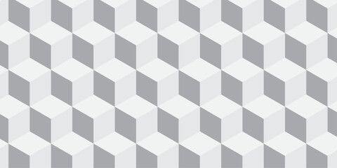White 3d modeling cubes Illustration decoration seamless white material pattern square design.	