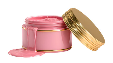 White Face Cream Jar isolated on transparent background Remove png