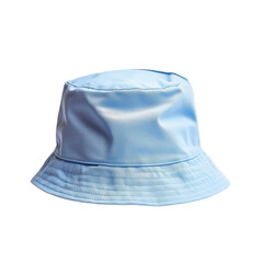 Fototapeta premium Isolated Sky Blue Bucket Hat - Stylish Accessory for Sunny Outdoor Days