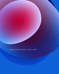 Abstract vibrant circles overlap. Gradient hues blend from pinks, purples, blues. Modern design element for backgrounds.