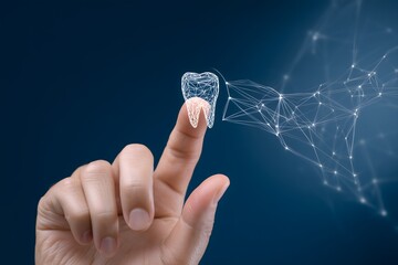 Doctor using innovative technology for dental treatment planning