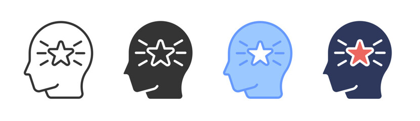 Skill icon set multiple style collection