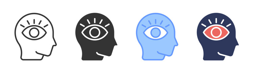 Visionary icon set multiple style collection