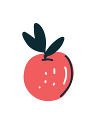 vector illustration fresh red apple