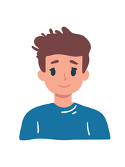 vector illustration cheerful child portrait