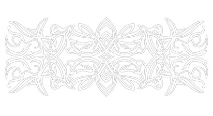 Elegant filigree design with symmetrical floral patterns for ornamental decorations