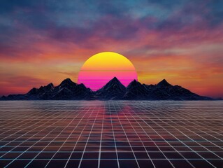 sunrise in the desert