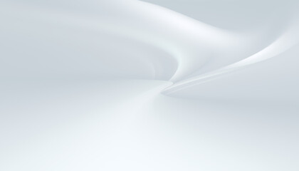 Abstract White Background With Smooth Flowing Lines