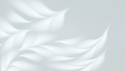 Fototapeta premium Soft Waves of White Form an Abstract Pattern on Light Background
