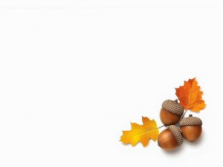 どんぐりと紅葉のイラスト
