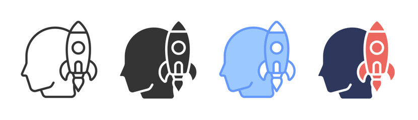 Innovation icon set multiple style collection