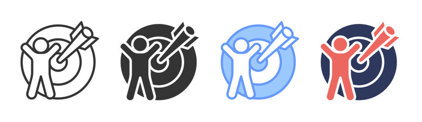 Challenge icon set multiple style collection