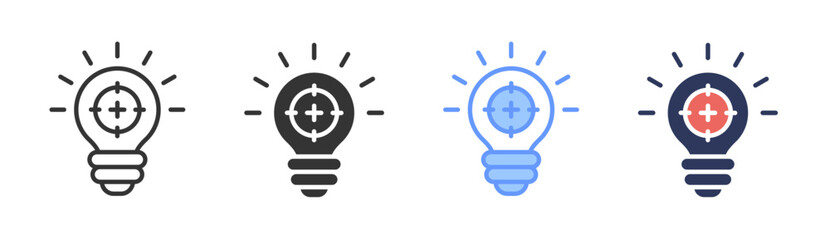 Focus icon set multiple style collection