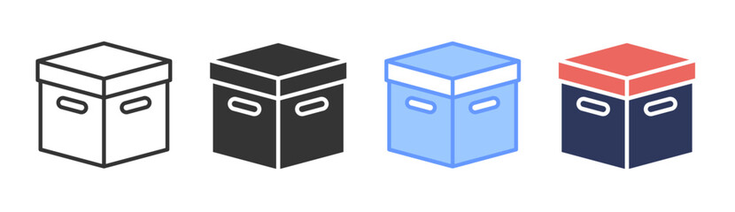 Logistics icon set multiple style collection