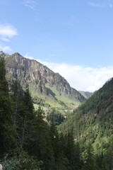 mountain landscape with blue sky