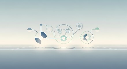 Innovative technology background with networking concept for futuristic designs or data visualization projects needing a modern, clean, and sophisticated aesthetic