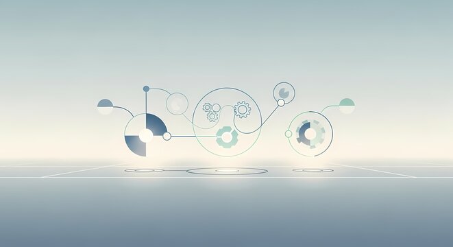 Innovative technology background with networking concept for futuristic designs or data visualization projects needing a modern, clean, and sophisticated aesthetic