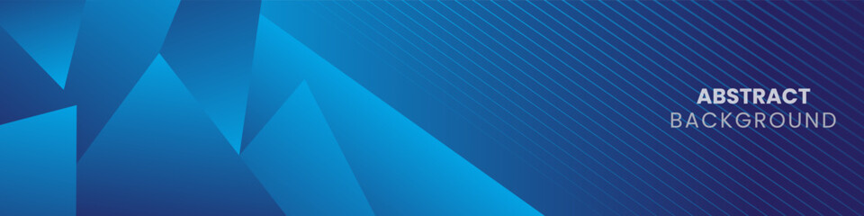 Obraz premium Modern blue gradient geometric shape abstract background design