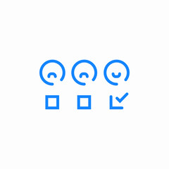feedback survey responses icon sign vector