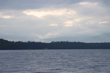 clouds over lake