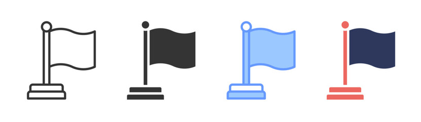 Goall icon set multiple style collection