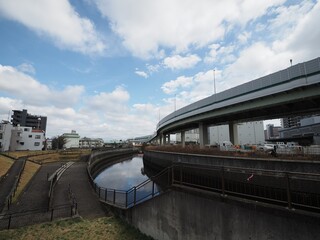 首都高環状線と石神井川