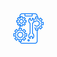smartphone settings and configuration icon sign vector