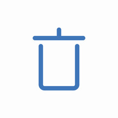 trash bin icon sign vector