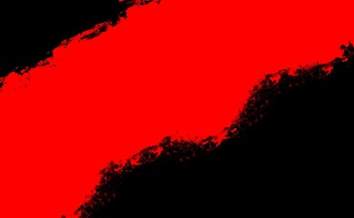 Red watercolor ink paint splash black background abstract texture artistic brush grunge colorful for business flyer template