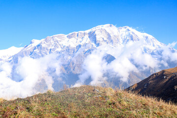 mountain landscape with blue sky