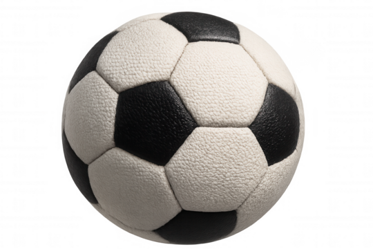 Soccer ball with traditional black and white pattern for professional sport games and championship competitions